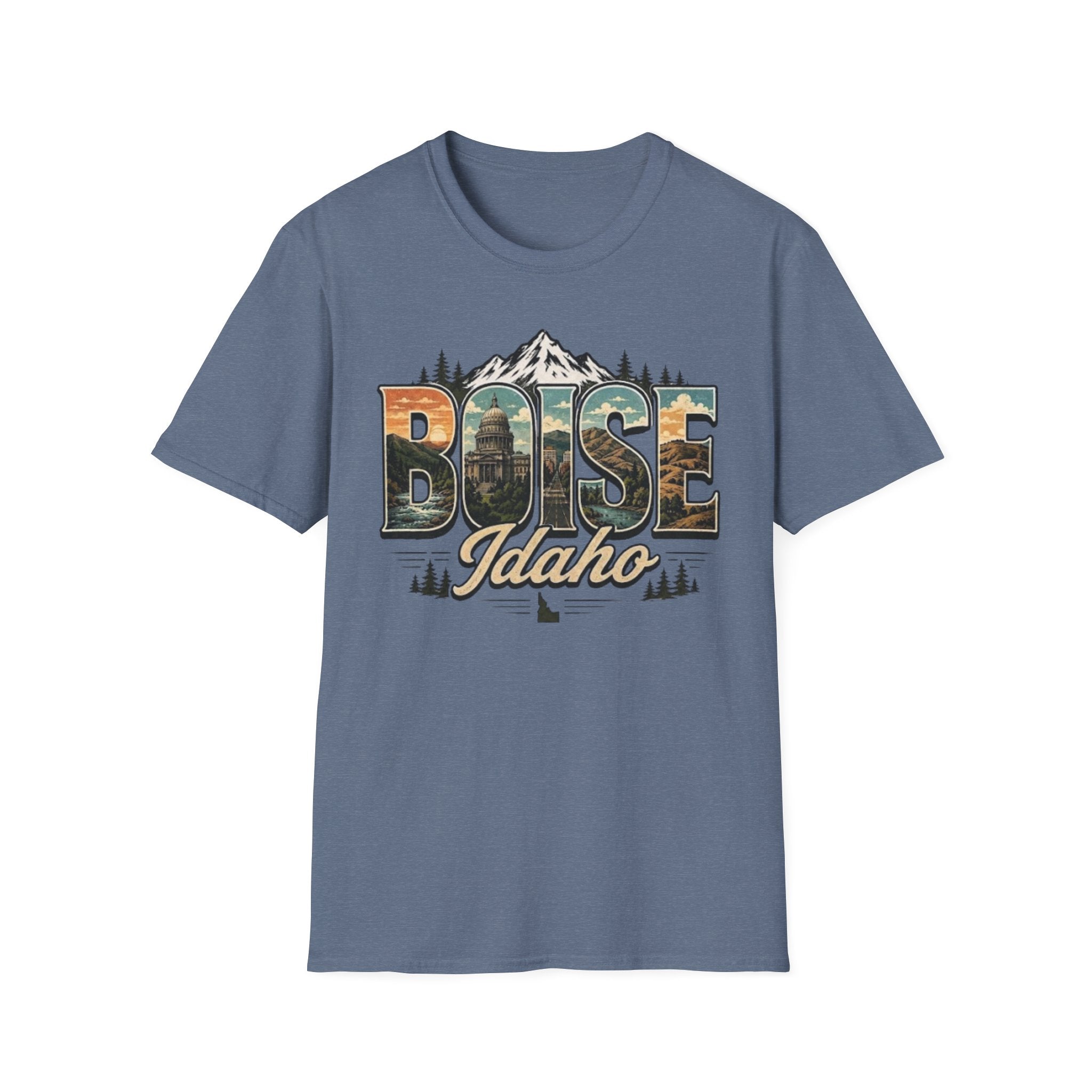 Boise Idaho Vintage Mountain Tee — Scenic State Pride T-Shirt