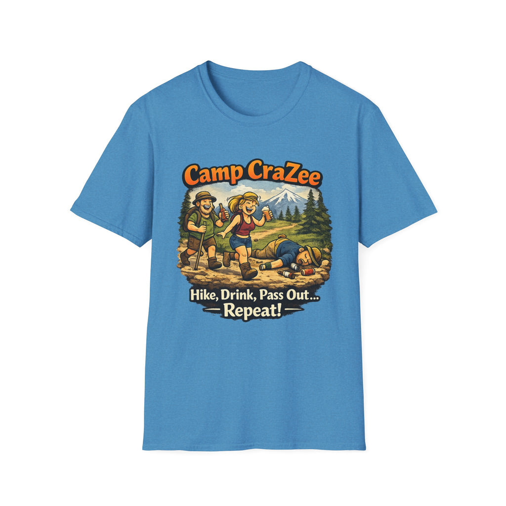 Camp CraZee Hike Drink Pass out Repeat T-Shirt