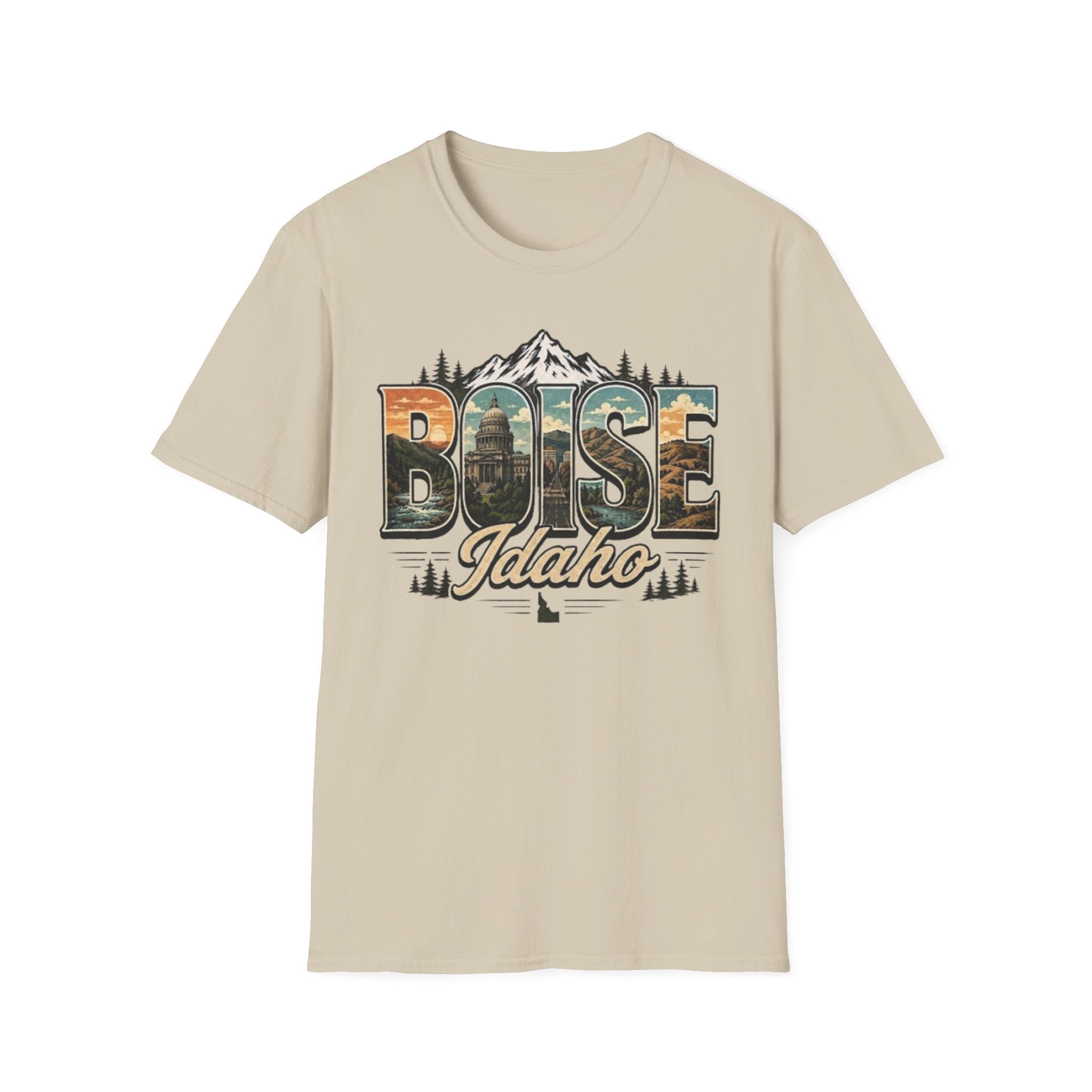 Boise Idaho Vintage Mountain Tee — Scenic State Pride T-Shirt