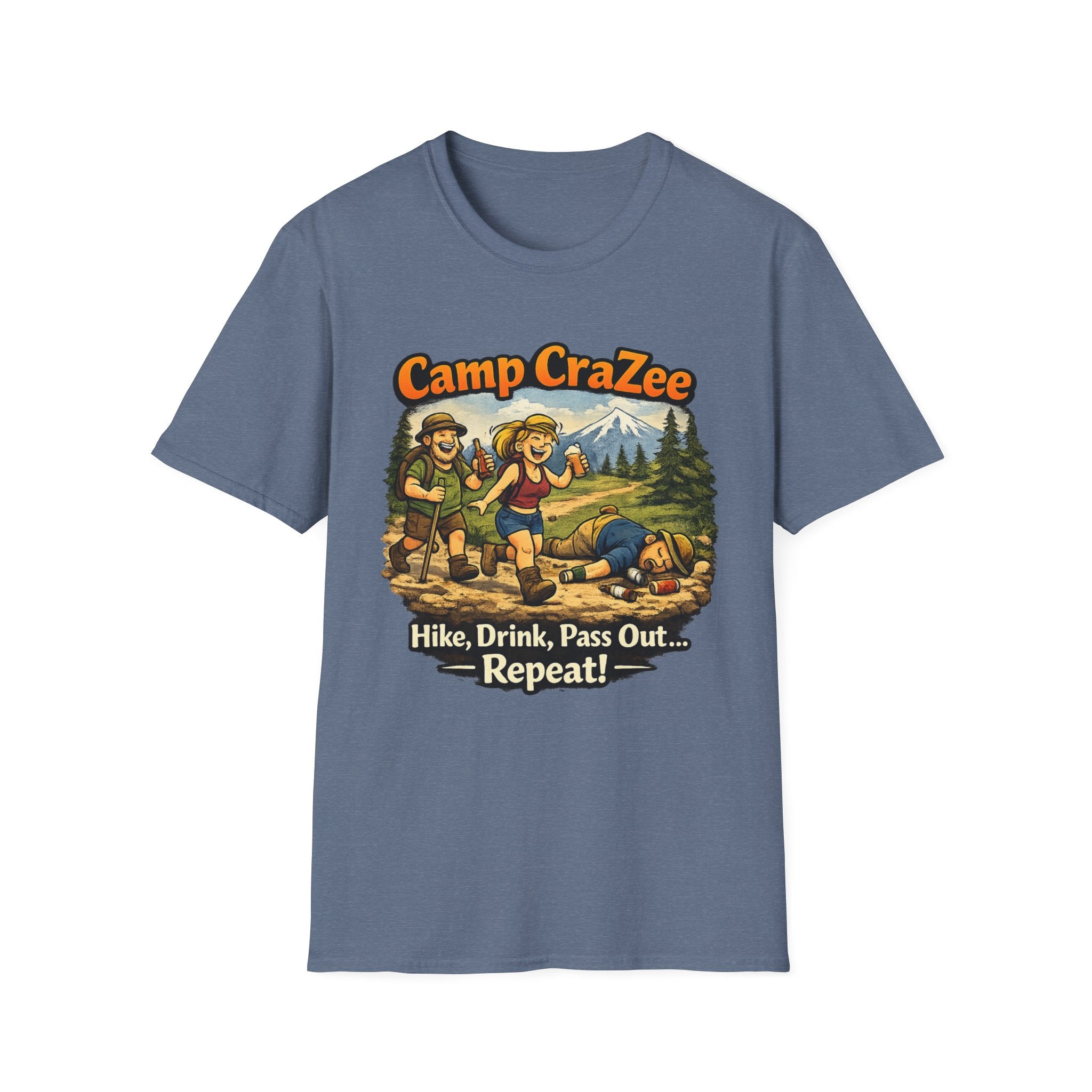 Camp CraZee Hike Drink Pass out Repeat T-Shirt