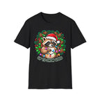 Christmas Raccoon T-Shirt – 'Up to Snow Good' Holiday Tee