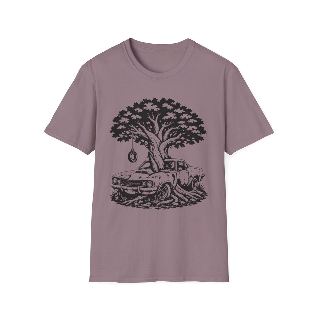 Vintage Tree & Classic Car T‑Shirt