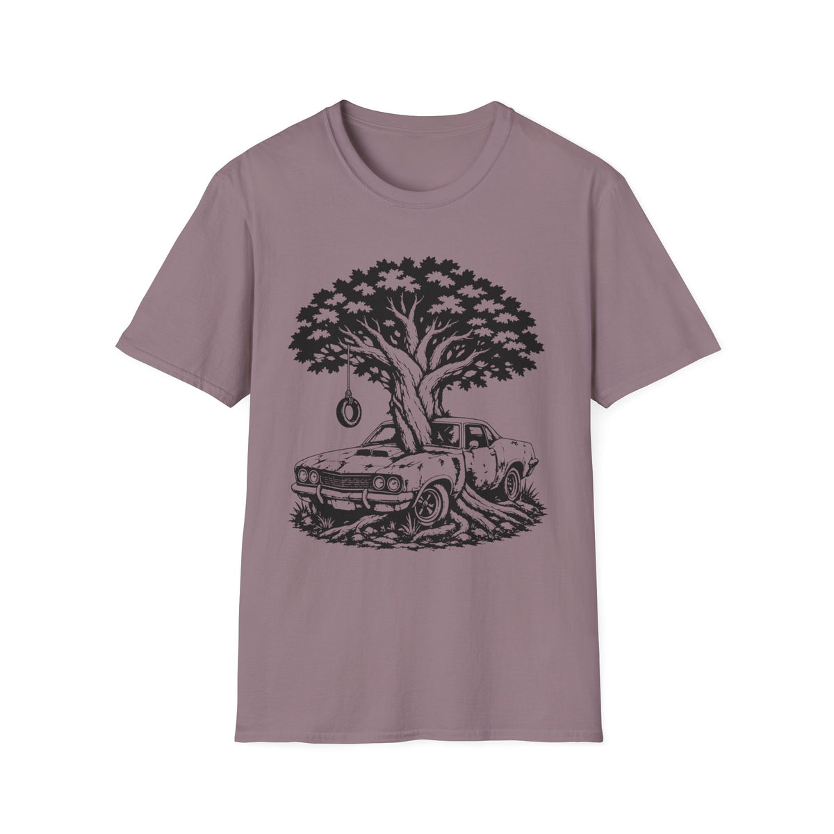 Vintage Tree & Classic Car T‑Shirt