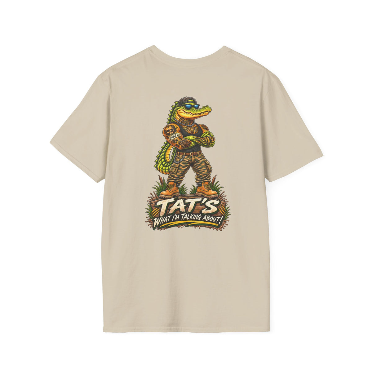 T-Shirt — 'Tat's' Crocodile Logo Casual Tee