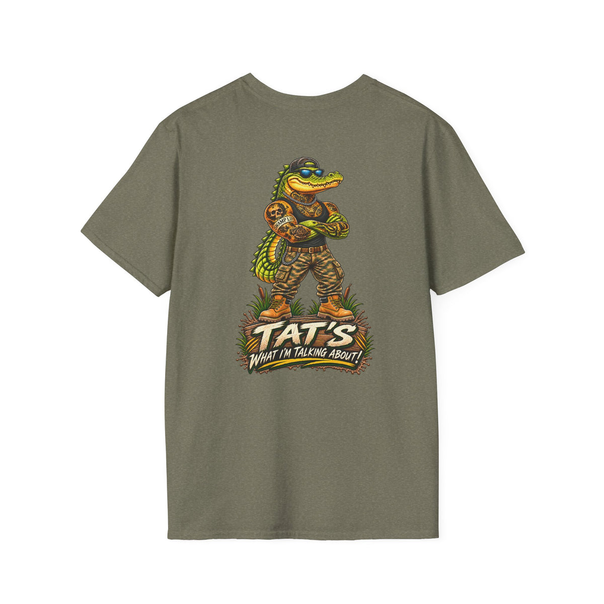 T-Shirt — 'Tat's' Crocodile Logo Casual Tee
