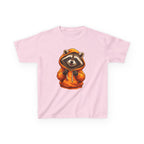 Ralfy the Raccoon Kids T-Shirt — Cute Raccoon in Orange Hoodie