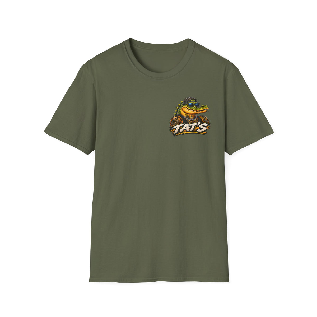 T-Shirt — 'Tat's' Crocodile Logo Casual Tee