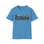 Idaho Scenic Graphic T-Shirt — State Nature Sunset Typography