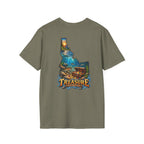 Treasure Valley Idaho T-Shirt with a Rainbow Trout, River and Mountain Sunrise Graphic Tee