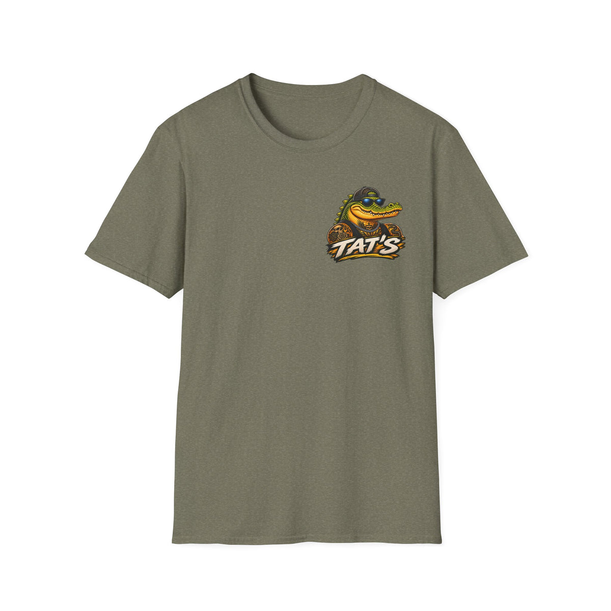 T-Shirt — 'Tat's' Crocodile Logo Casual Tee