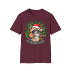 Christmas Raccoon T-Shirt – 'Up to Snow Good' Holiday Tee