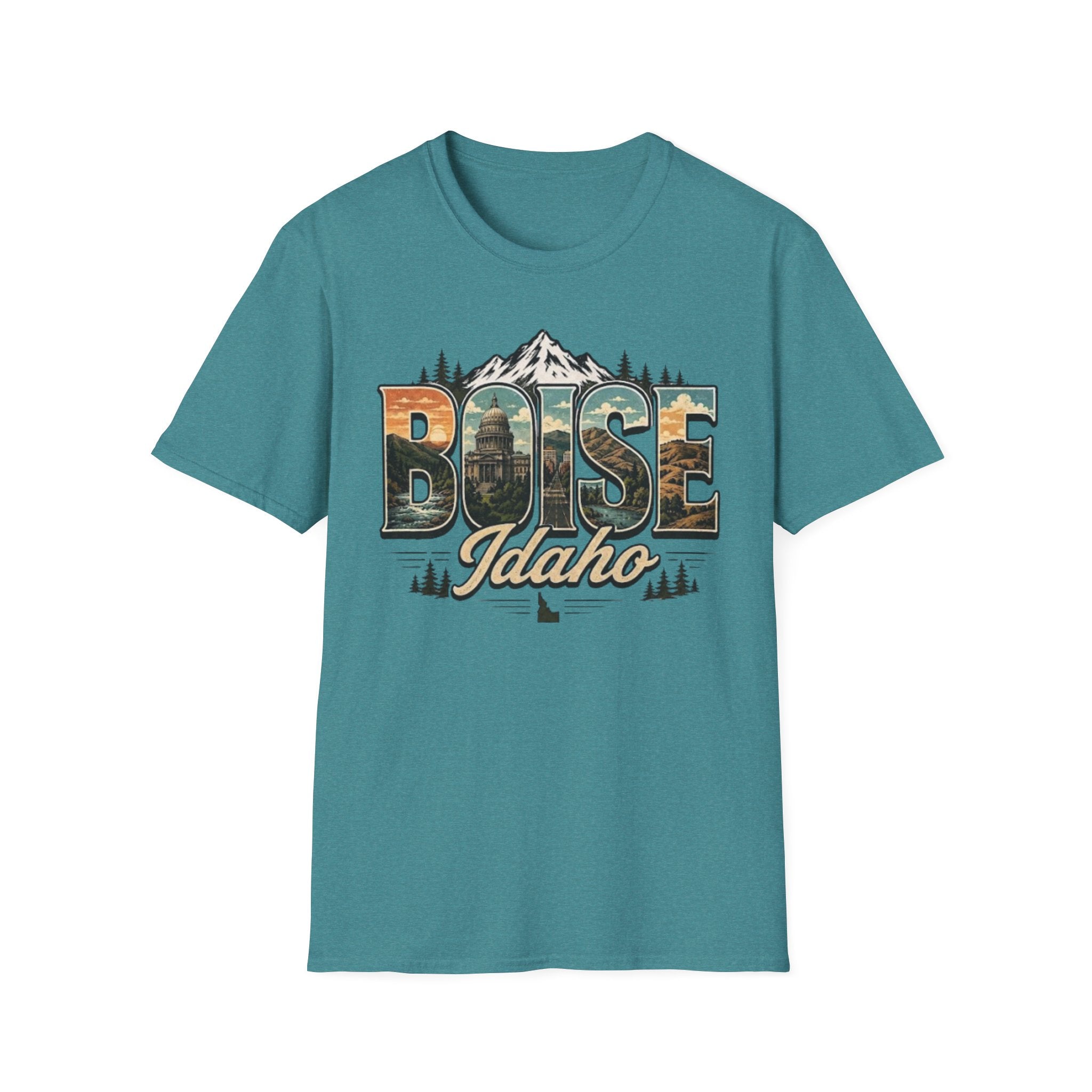 Boise Idaho Vintage Mountain Tee — Scenic State Pride T-Shirt