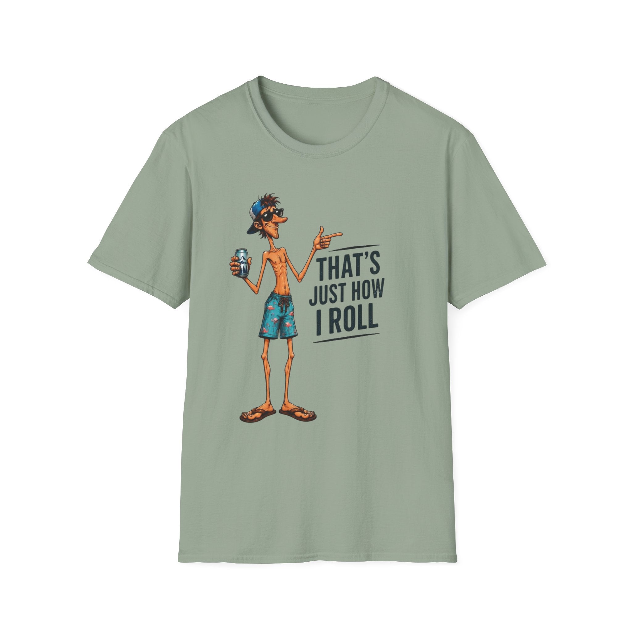 T-Shirt — "That's Just How I Roll" Beach Guy Graphic Tee