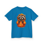 Ralfy the Raccoon Kids T-Shirt — Cute Raccoon in Orange Hoodie