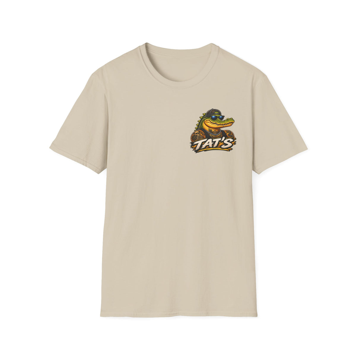 T-Shirt — 'Tat's' Crocodile Logo Casual Tee