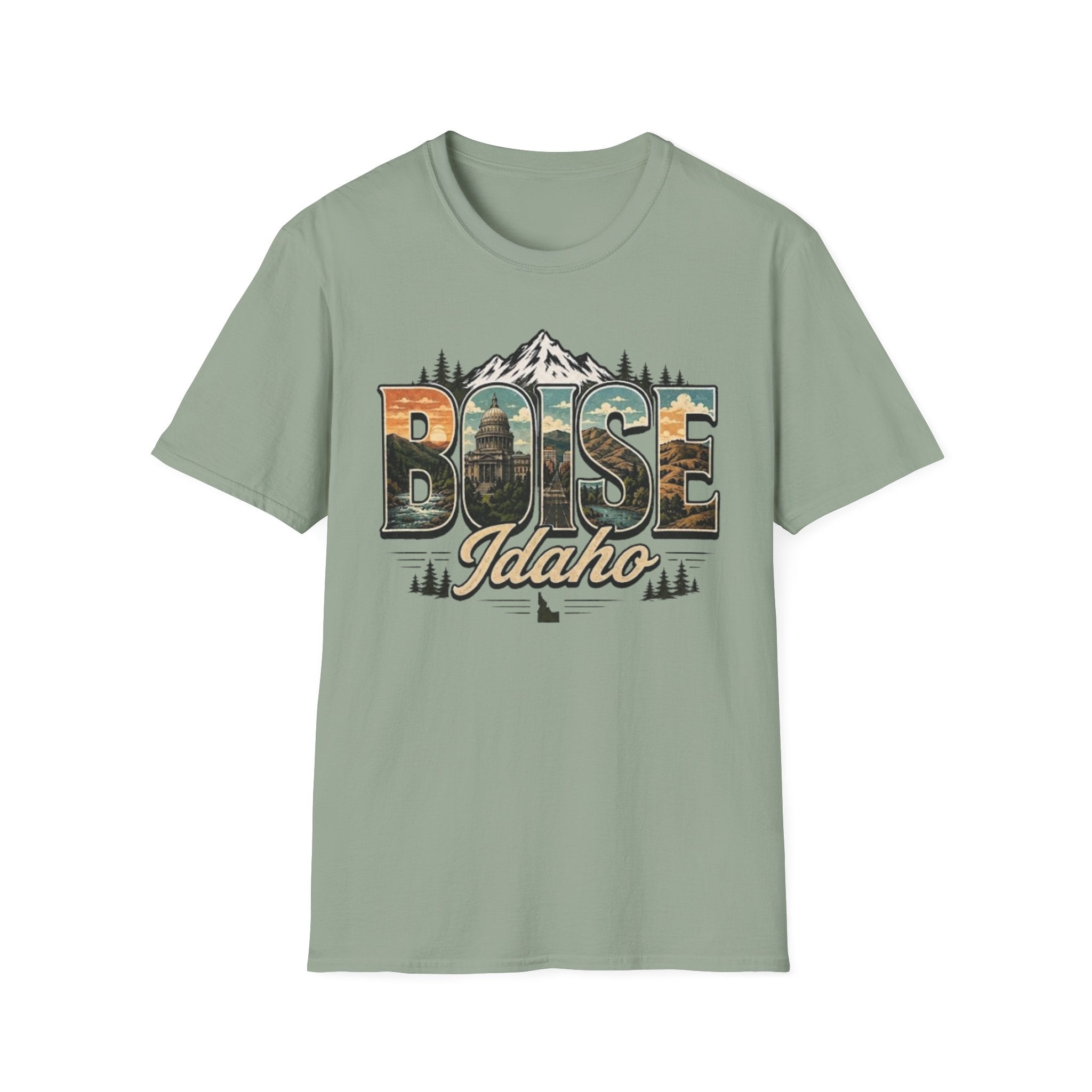 Boise Idaho Vintage Mountain Tee — Scenic State Pride T-Shirt