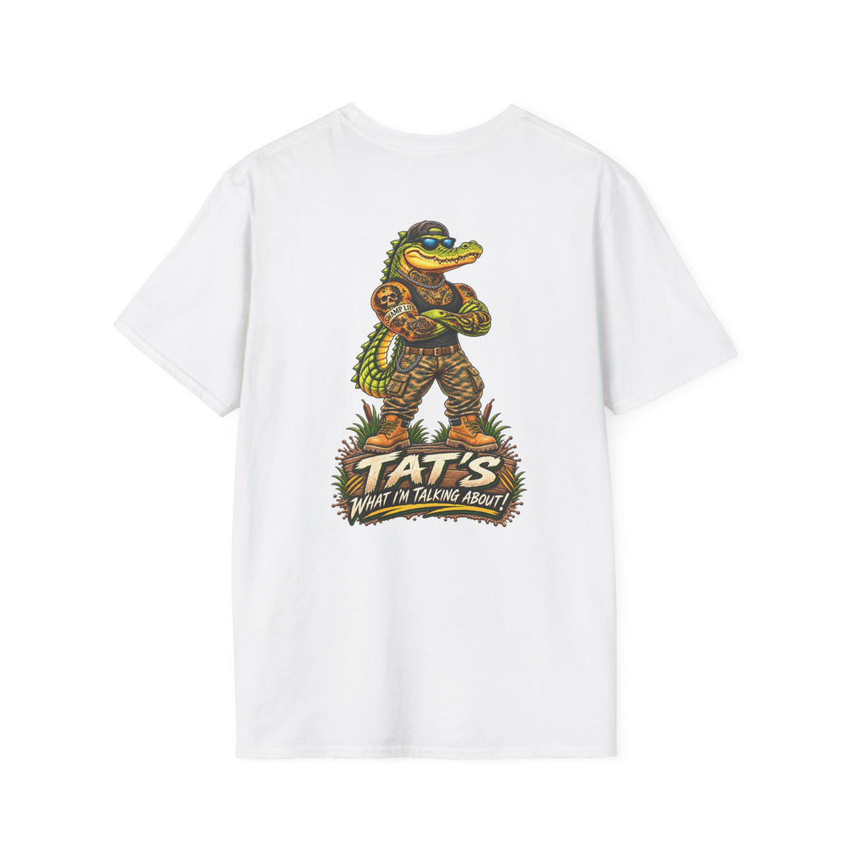 T-Shirt — 'Tat's' Crocodile Logo Casual Tee