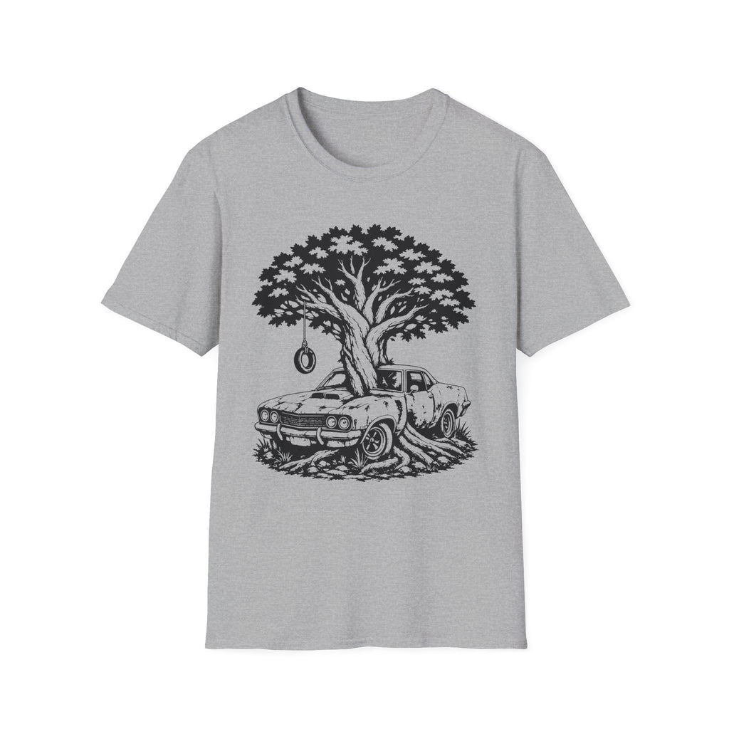 Vintage Tree & Classic Car T‑Shirt
