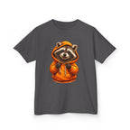 Ralfy the Raccoon Kids T-Shirt — Cute Raccoon in Orange Hoodie