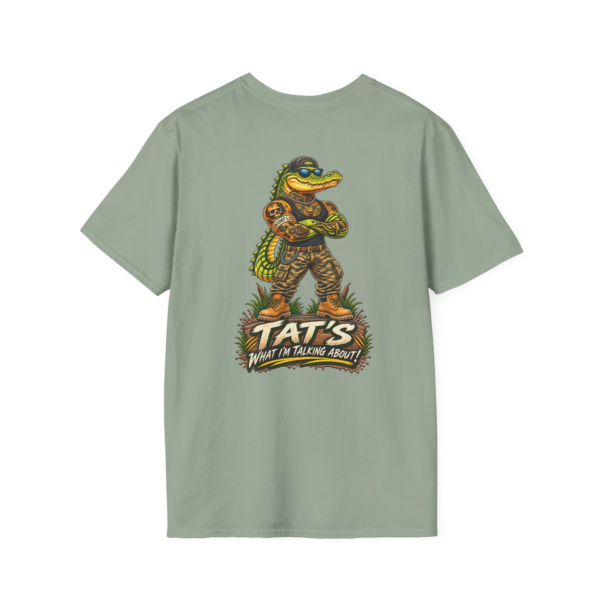 T-Shirt — 'Tat's' Crocodile Logo Casual Tee
