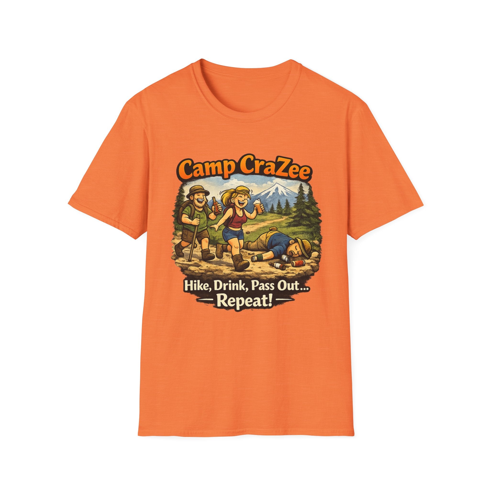 Camp CraZee Hike Drink Pass out Repeat T-Shirt