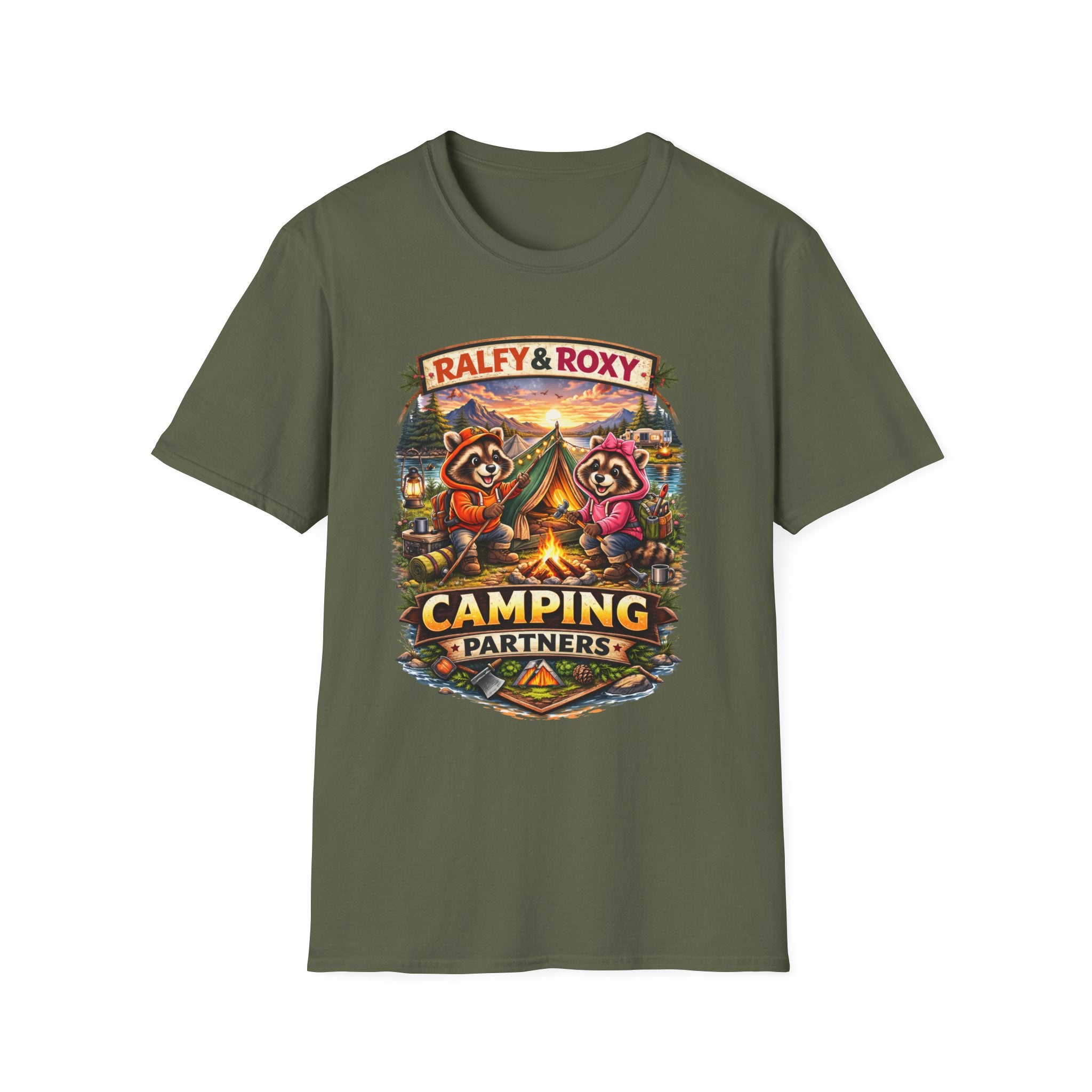 Ralfy and Roxy Camping Partners T-Shirt