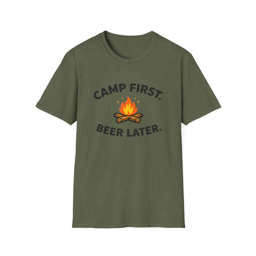 Camp First Beer Later T-Shirt