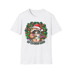 Christmas Raccoon T-Shirt – 'Up to Snow Good' Holiday Tee