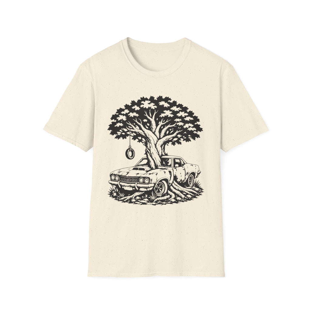 Vintage Tree & Classic Car T‑Shirt