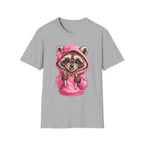 Cute Pink Hoodie Raccoon T-Shirt