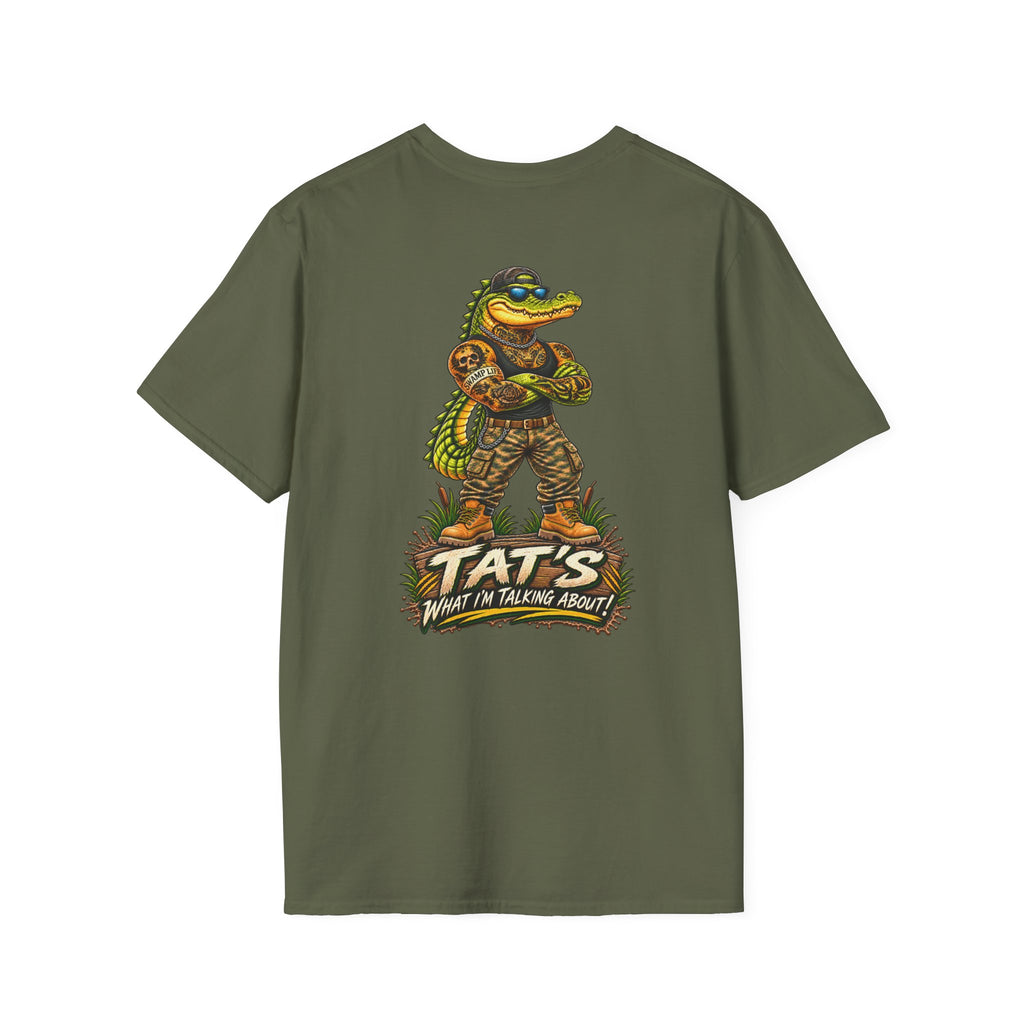 T-Shirt — 'Tat's' Crocodile Logo Casual Tee