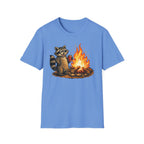Raccoon Warming Up By Campfire T-Shirt
