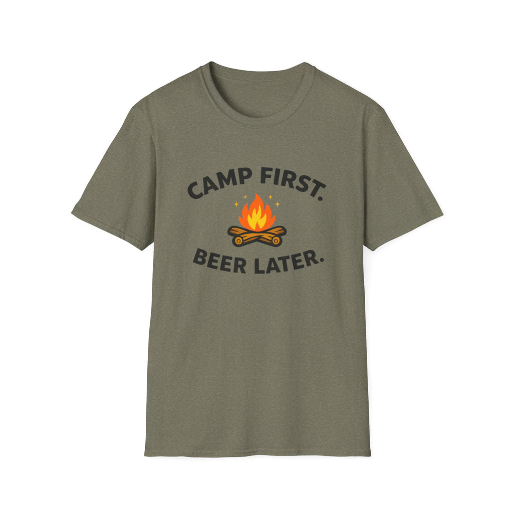 Camp First Beer Later T-Shirt