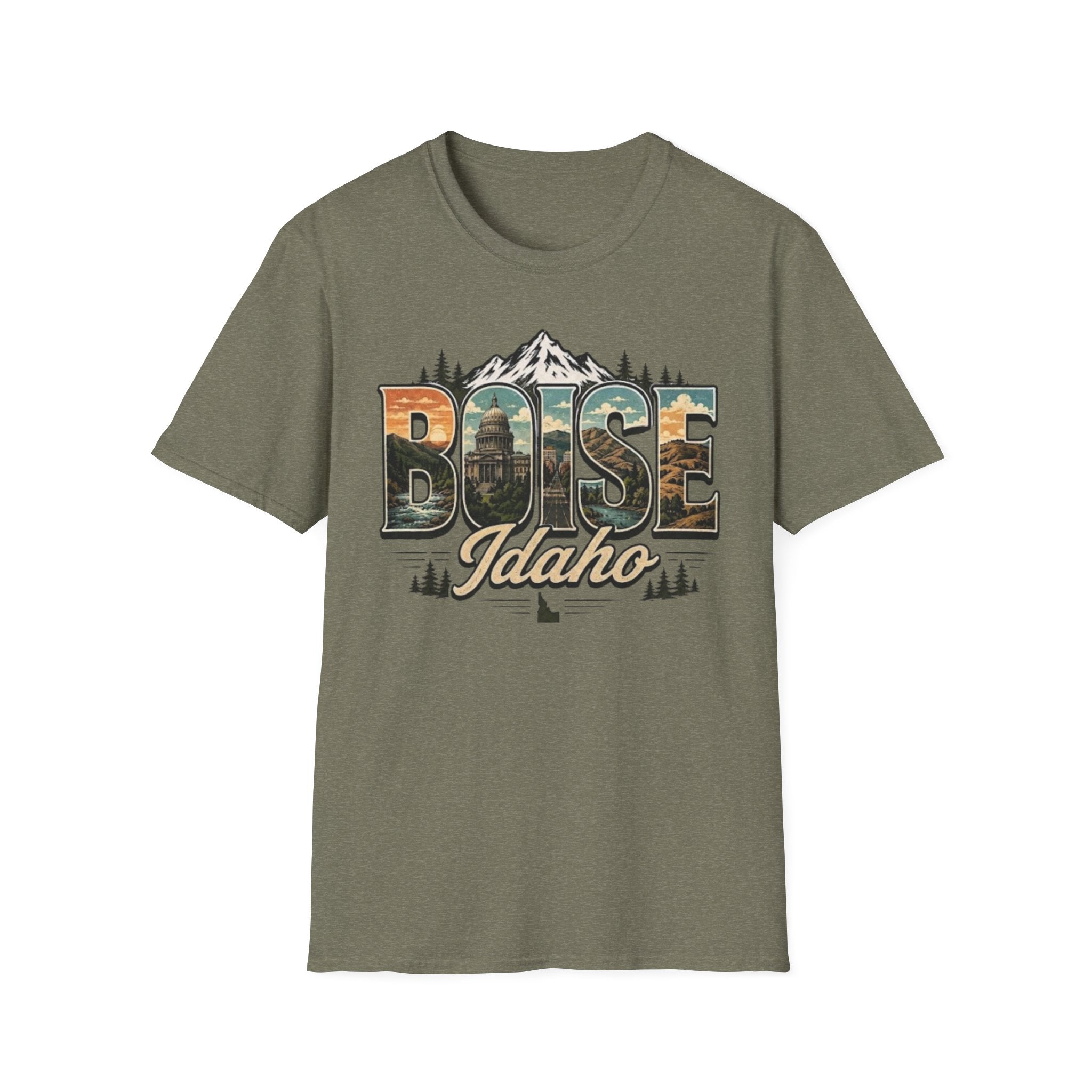 Boise Idaho Vintage Mountain Tee — Scenic State Pride T-Shirt