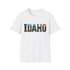 Idaho Scenic Graphic T-Shirt — State Nature Sunset Typography