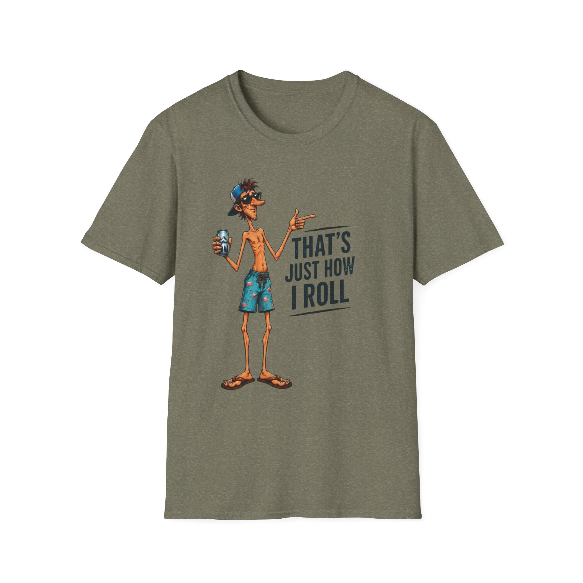 T-Shirt — "That's Just How I Roll" Beach Guy Graphic Tee